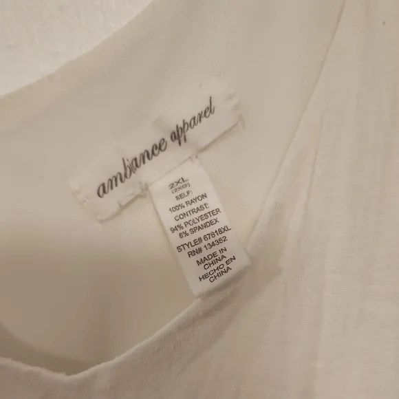 Ambiance Cream Asymmetrical Tiered Sleeveless Tank Top - Picture 2 of 3